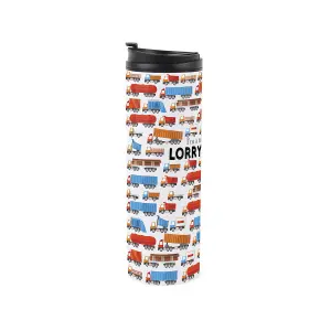 Lorry Driver Travel Mug - Novelty Trades Gift Stainless Steel Vacuum-Sealed Double-Walled Hot/Cold Drinks Travel Flask