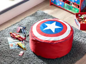 Captain America Round Bean Bag For Kids, W60 X D60 X H30cm