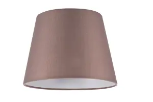 GoodHome Lokombi Taupe Fabric dyed Light shade (D)20cm