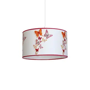 Milagro Butterflies Pendant Lamp 1XE27 Hand Made 30CM Pendant Light Height Adjustable 50-90CM