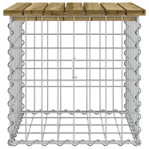 Berkfield Garden Bench Gabion Design 43x44x42 cm Impregnated Wood Pine