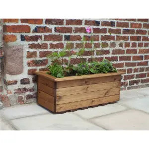 Traditional Large Wooden Trough Planter