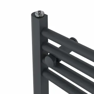 Right Radiators 1000x400 mm Straight Heated Towel Rail Radiator Bathroom Ladder Warmer Anthracite