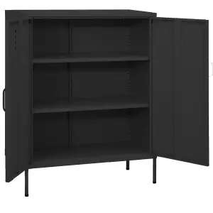 vidaXL Storage Cabinet Anthracite 80x35x101.5 cm Steel