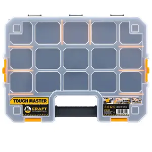 TOUGH MASTER 17in Organizer Light Stackable - Small Parts Carry Case