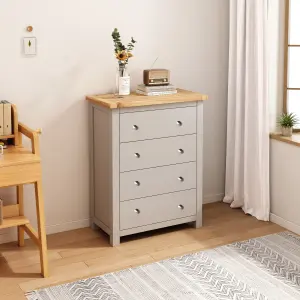 Argenta 4 Drawer Chest of Drawers Chrome Knob