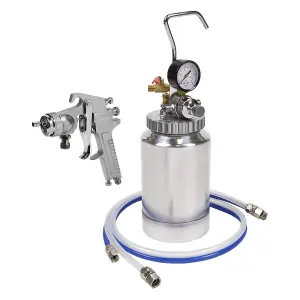 Sealey Pressure Pot System With Spray Gun and Hoses - 1.8mm Set-Up SSG1P