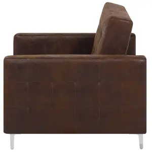 Armchair ABERDEEN Faux Leather Brown