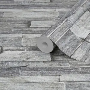 Superfresco Easy Stone Effect Grey Wallpaper