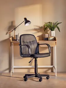 Interiors by Premier Black Pu Home Office Chair