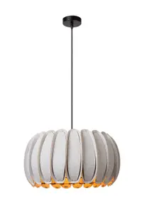 Lucide SPENCER - Pendant light - 40 cm - 1xE27 - Grey