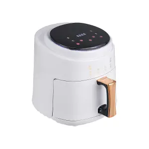 Family Size 5.5 L 1400W White Digital Air Fryer Oven with Non Stick Basket and Timer