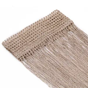 String Curtain Panel Spaghetti Tassel Curtain, 200cm x 90cm - Champagne