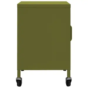 Berkfield Storage Cabinet Olive Green 60x35x56 cm Steel