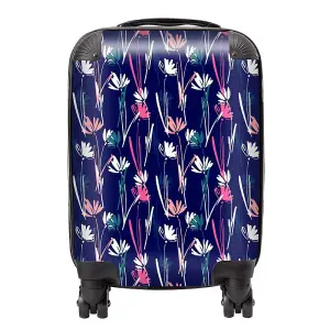 Hand Drawn Wild Flowers Suitcase - Small