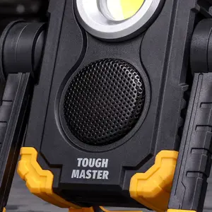 TOUGH MASTER Rechargeable Work Light Wireless Speaker Bluetooth 5 Watt 1500 Lums (TM-WLP15S)