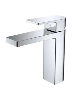 VURTU Hathor Basin Mixer, 1/4 Turn, Single Lever Ceramic Disc, High/ Low Water Pressure, 167(H) x 45(W), Chrome, 531101