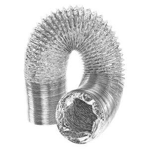 SPARES2GO Universal 5m Extra Long Aluminium Flexible Tumble Dryer Vent Hose Exhaust Pipe (4" / 100mm)