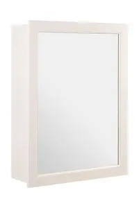 Interiors by Premier Mirrored Wall Cabinet, Mirrored Bathroom Cabinet With 2 Inner Shelves, Modern White Bathroom Cabinet