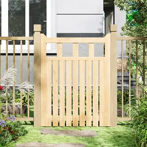 Garden Gate Wooden Fence Door with Door Latch for Home Yard 90cmW x 120cmH