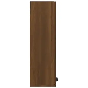 Berkfield Bathroom Mirror Cabinet Brown Oak 64x20x67 cm