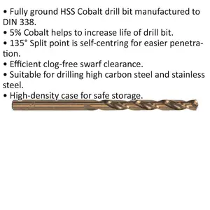 Premium 5-Pack 12mm HSS Cobalt Drill Bits for Enhanced Durability