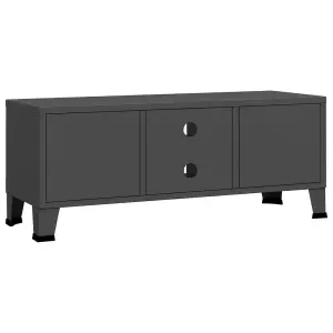 Berkfield Industrial TV Cabinet Anthracite 105x35x42 cm Metal