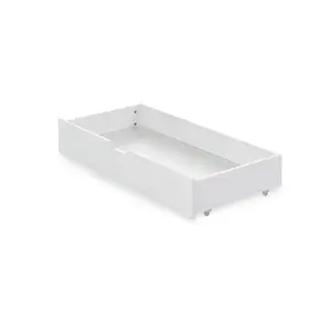 Bantam Space Saver Cot with Fibre Mattress and Under Drawer White