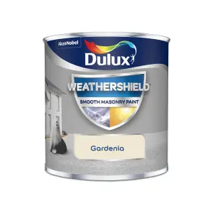 Dulux Weathershield Gardenia Smooth Matt Masonry paint, 250ml Tester pot