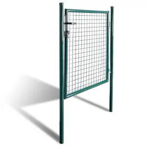 Berkfield Single Door Fence Gate Powder-Coated Steel