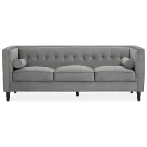 Interiors by Premier Helia Grey Velvet Sofa