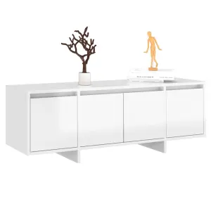 Berkfield TV Cabinet High Gloss White 120x30x40.5 cm Engineered Wood