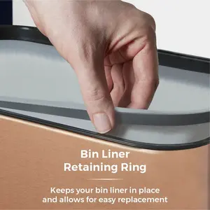 Steel Motion Sensor Rubbish Bin - 75L Copper