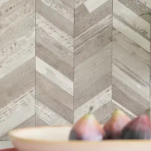 d-c-fix Herringbone Premium Self Adhesive Composite Wall Tile 29.6cm (W) 25.3cm (H) 0.3cm (D)