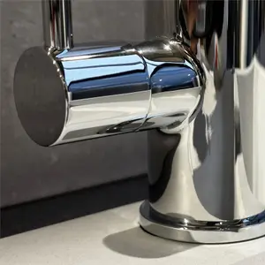 Liquida AD397CH Swan Neck Twin Lever Kitchen Mixer Tap In Chrome