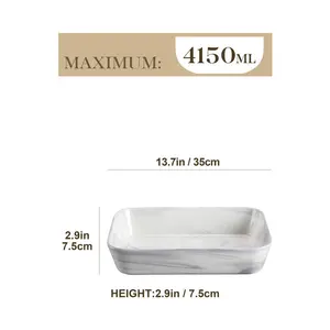 3.3 L Porcelain China Rectangular Baking Pan