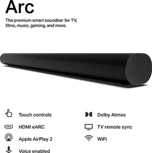 Sonos Arc Smart Soundbar With Dolby Atmos & Voice Control