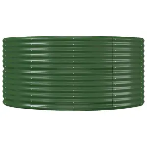 Berkfield Garden Planter Green 447x140x68 cm Powder-coated Steel