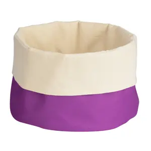 Purple And Cream Rounded Bread Basket