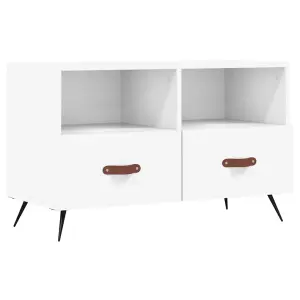 Berkfield TV Cabinet White 80x36x50 cm Engineered Wood