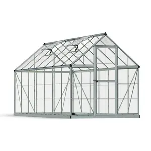 Harmony Greenhouse 6 x 4 Silver / 208cm H x 185cm W x 126cm D