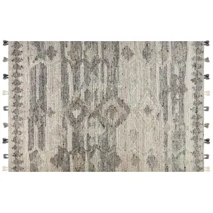 Wool Kilim Area Rug 200 x 300 cm Grey ARATASHEN