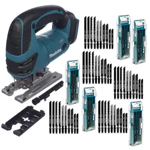 Makita DJV180Z 18v Top Handle Cordless Jigsaw LXT Lithium + 56 Blades + Dust Ext