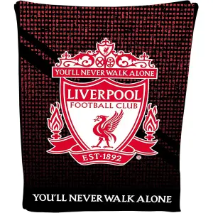 Liverpool FC Fleece Blanket Red/Black (One Size)