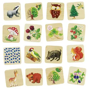 Goki Woodland Life Memory Game Matching Pairs