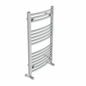 Right Radiators 800x500 mm Curved Heated Towel Rail Radiator Bathroom Ladder Warmer Chrome