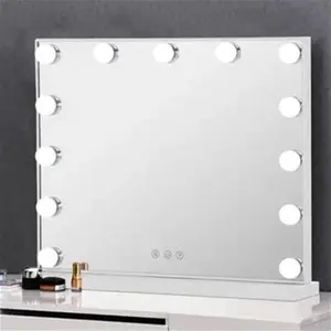 Hollywood Vanity Mirror Lighted Makeup Mirror 13 Led Dimmable Bulbs Mirror With 3 Color Lights 50X 42cm