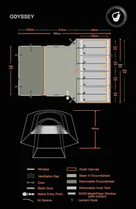 OLPRO Outdoor Leisure Products Odyssey Breeze Inflatable 8 Berth Tent