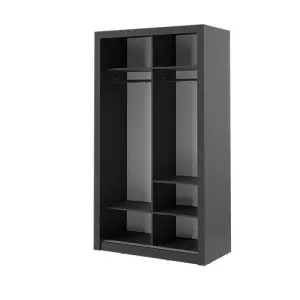 Fendi Wardrobe 06  Compact 3 Door Wardrobe with Mirror & Storage Drawers