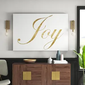 Joy Gold - Wrapped Canvas Print 25cm H x 38cm W x 4cm D